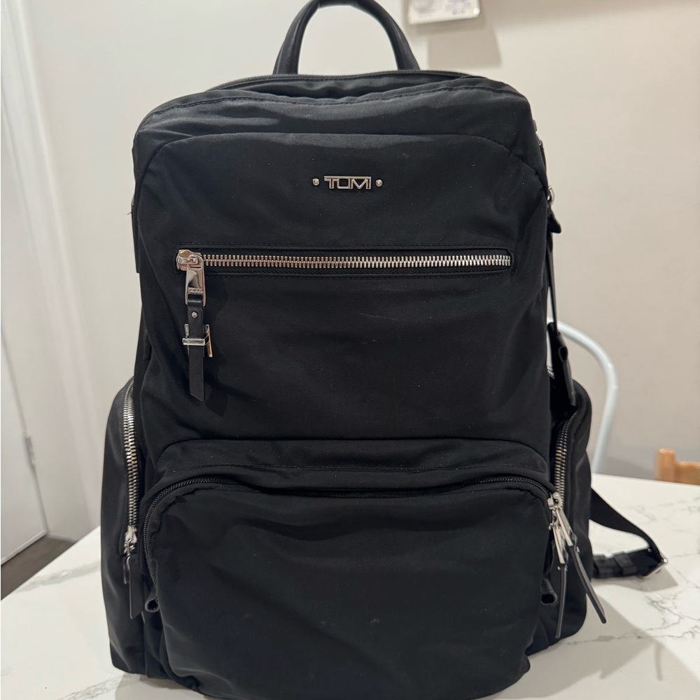 Tumi Black Backpack w/ Silver Hardware